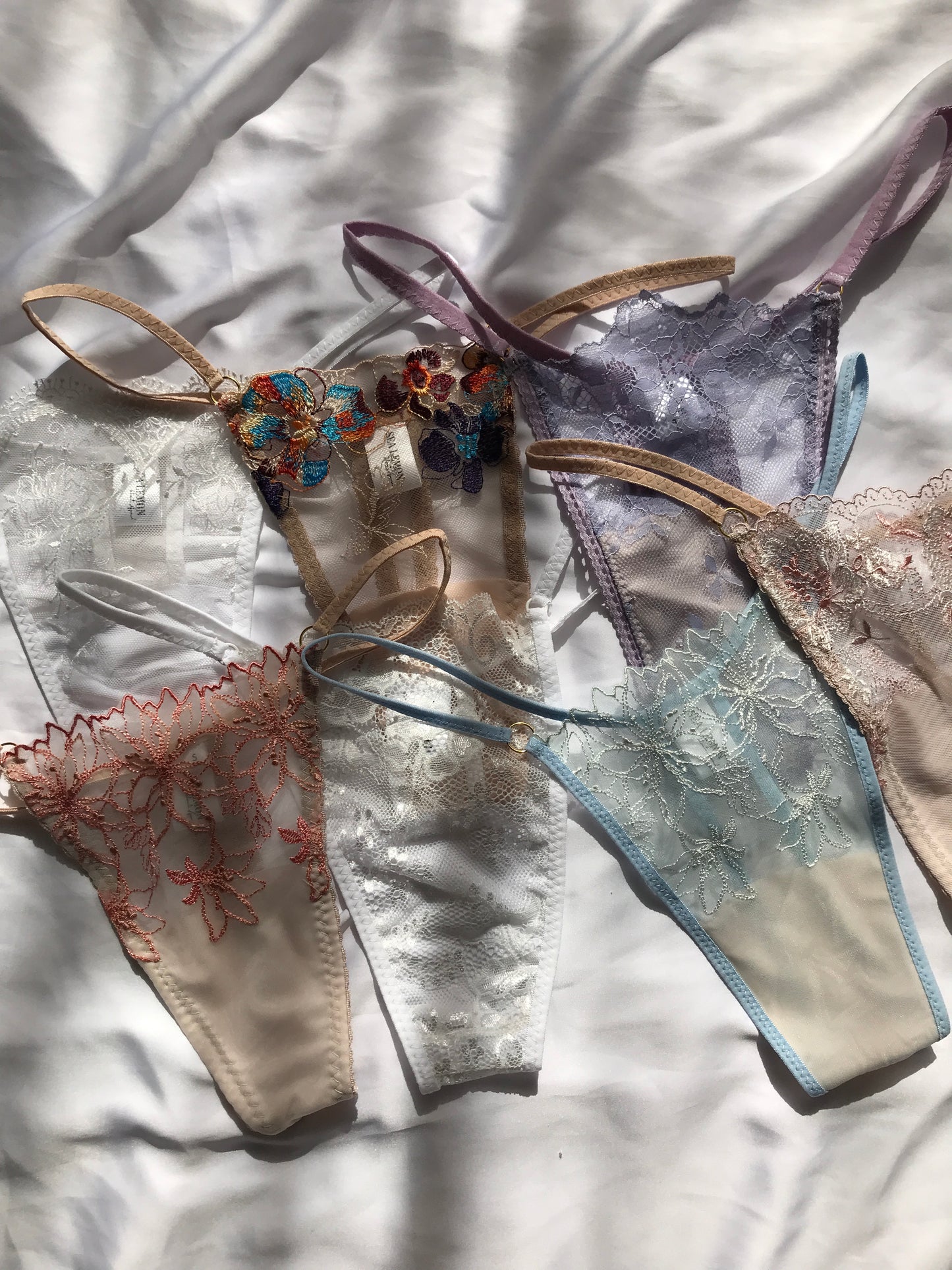 Panty Party Lace G-String Set (4–6 Pack) | Handmade Lingerie