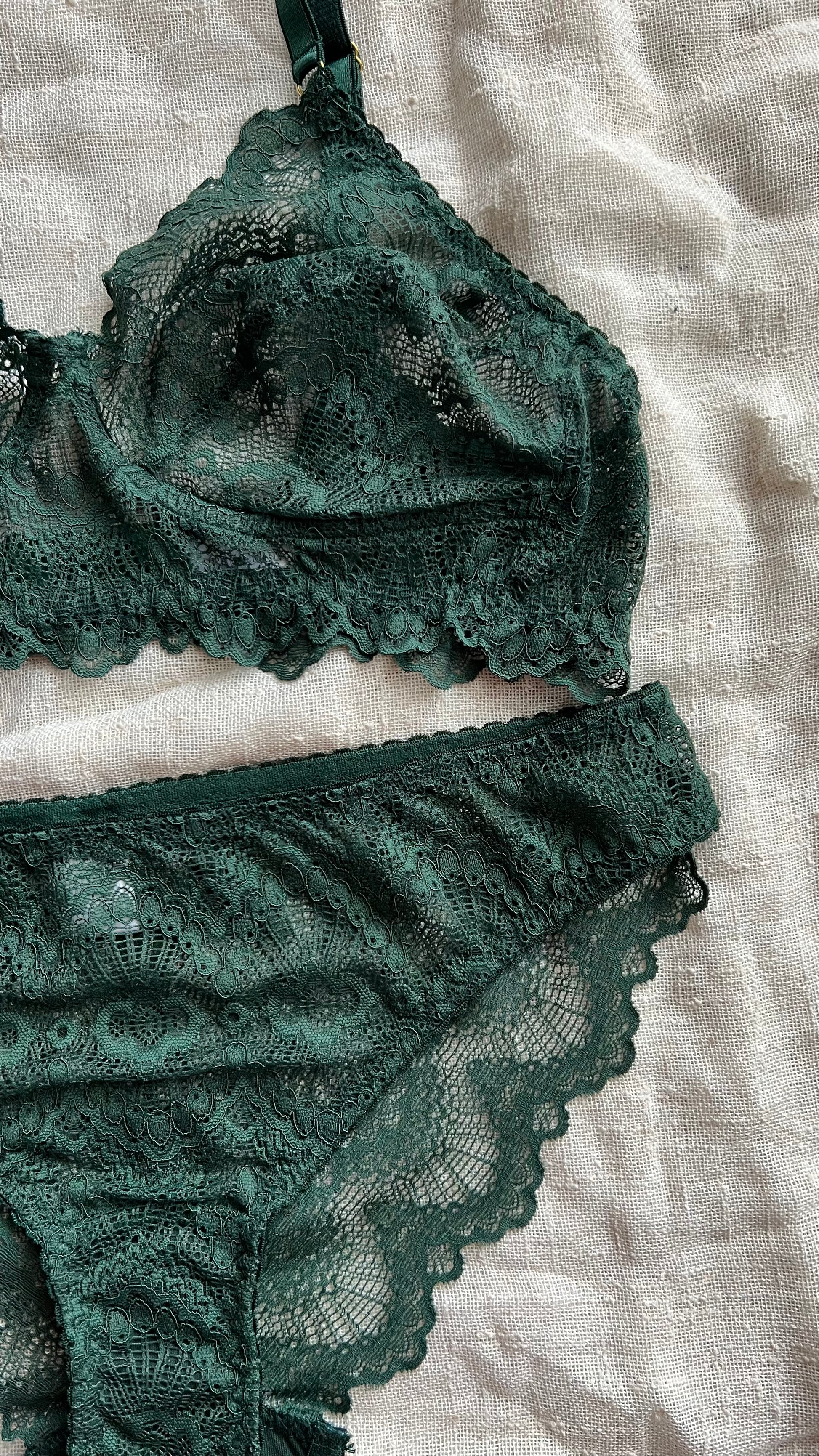 Sea Lemon green lace bikini lingerie set