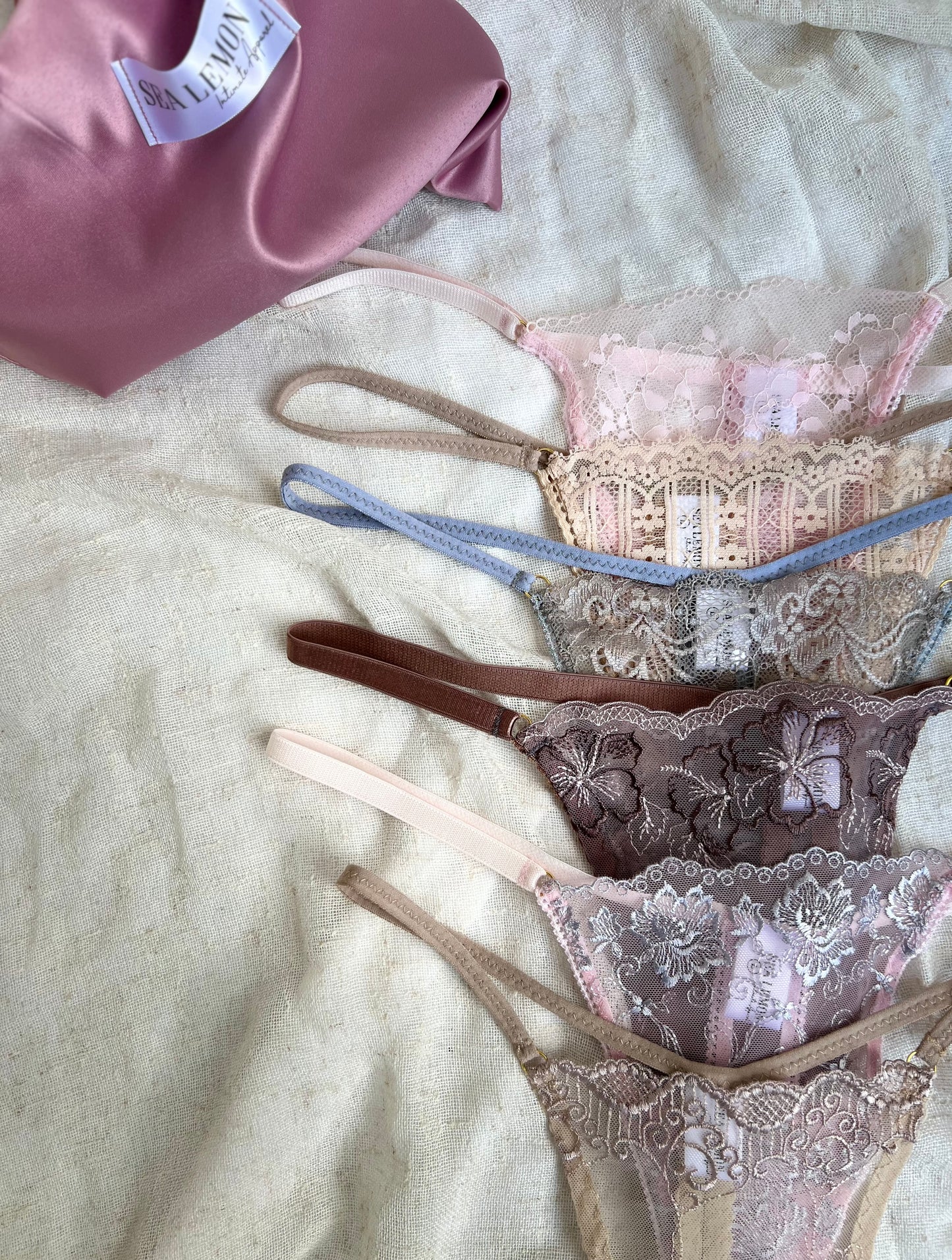 Panty Party Lace G-String Set (4–6 Pack) | Handmade Lingerie